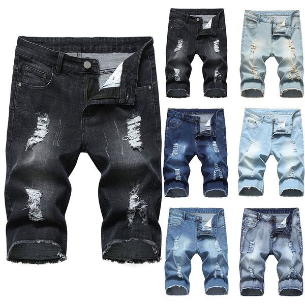 men stylish ripped jeans pants biker slim straight hip hop frayed denim trousers new fashion skinny jeans 2019 men, Blue
men stylish ripped jeans pants biker slim straight hip hop frayed denim trousers new fashion skinny jeans 2019 men, Blue