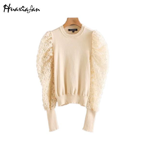 huaxiafa solid pullover puff long sleeve sweaters female o neck autumn fashion ruffles casual office wear women elegant, White;black
huaxiafa solid pullover puff long sleeve sweaters female o neck autumn fashion ruffles casual office wear women elegant, White;black