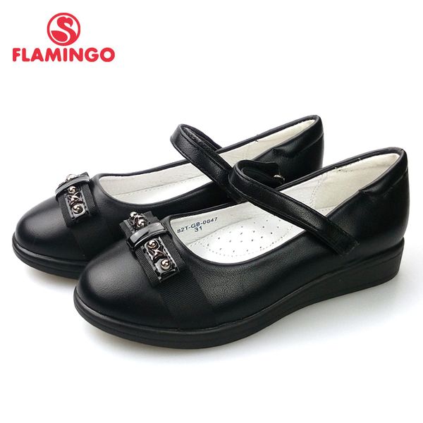 

flamingo foot arch design spring&summer hook&loop outdoor size 31-36 school shoes for girl 82t-gb-0847/0848, Black;grey