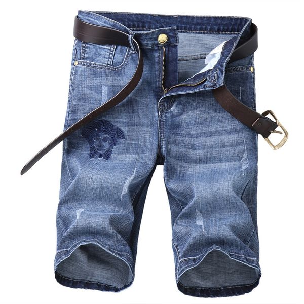 mens designer youth fashion brand dusha embroidery slim five-point jeans stretch straight cotton casual short pants, Blue
mens designer youth fashion brand dusha embroidery slim five-point jeans stretch straight cotton casual short pants, Blue