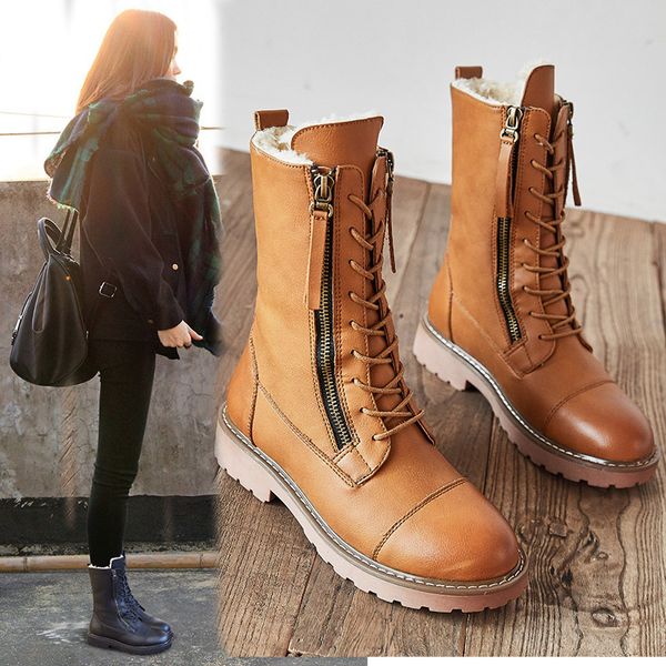 split leather boots women's shoes t new warm winter snow boots female booties plush platform women shoes flat with, Black
split leather boots women's shoes t new warm winter snow boots female booties plush platform women shoes flat with, Black