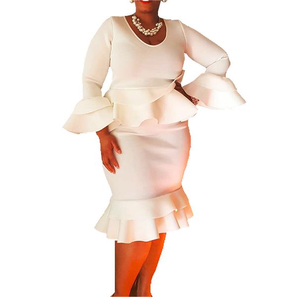 new women fashion solid color round neck ruffled large size high waist dress l xl 2xl 3xl 4xl 5xl, White;black
new women fashion solid color round neck ruffled large size high waist dress l xl 2xl 3xl 4xl 5xl, White;black
