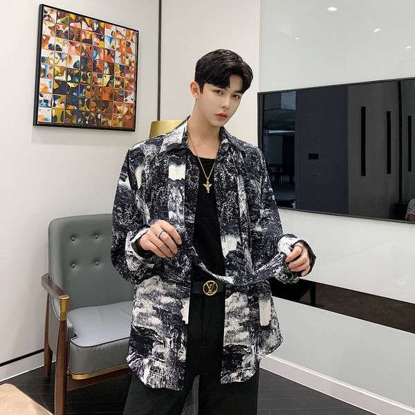 men vintage pattern print tie bow long sleeve casual shirt male streetwear hip hop party dress shirt, White;black
men vintage pattern print tie bow long sleeve casual shirt male streetwear hip hop party dress shirt, White;black