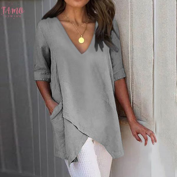 t shirt tshirt camisetas verano mujer 2019 tee shirt femme s women casual solid irregular v neck short sleeve pockets top, White
t shirt tshirt camisetas verano mujer 2019 tee shirt femme s women casual solid irregular v neck short sleeve pockets top, White