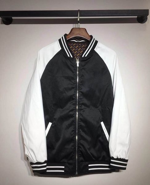 men designer jacket new double-sided wear lletter pair zipper windbreaker private custom fashion trend sports cotton coat, Black;brown
men designer jacket new double-sided wear lletter pair zipper windbreaker private custom fashion trend sports cotton coat, Black;brown