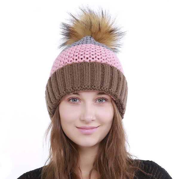 winter female fur pom poms hat winter hat for women girl 's knitted beanies cap thick women skullies beanies m113, Blue;gray
winter female fur pom poms hat winter hat for women girl 's knitted beanies cap thick women skullies beanies m113, Blue;gray