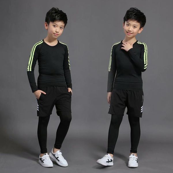 children running compression suit sportswear gym fitness training tights long shirt bodybuilding exercise trousers, Black;blue
children running compression suit sportswear gym fitness training tights long shirt bodybuilding exercise trousers, Black;blue