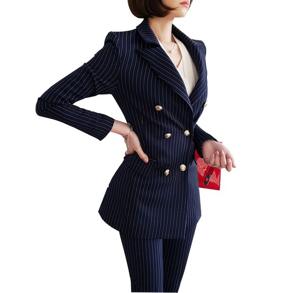 spring and autumn new blue vertical stripes small suit female suit korean temperament professional decoration art exam two-piece, White;black
spring and autumn new blue vertical stripes small suit female suit korean temperament professional decoration art exam two-piece, White;black