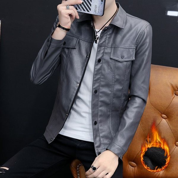 autumn new style leather coat men's korean-style slim fit thin coat men's teenager locomotive pu leather jacket plus velve, Black
autumn new style leather coat men's korean-style slim fit thin coat men's teenager locomotive pu leather jacket plus velve, Black