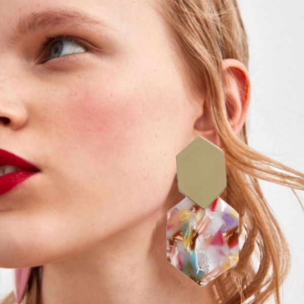 luxury statement drop earrings for women european acrylic red/blue multicolor 2019 fashion jewelry metal geometric earring, Silver
luxury statement drop earrings for women european acrylic red/blue multicolor 2019 fashion jewelry metal geometric earring, Silver