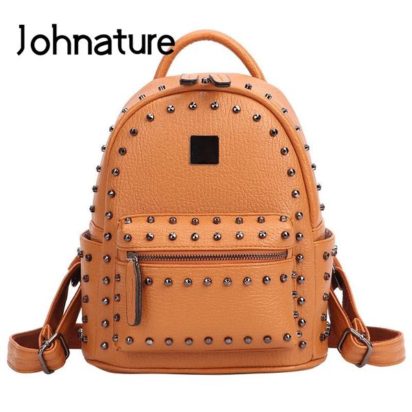 johnature 2019 rivet softback soft handle zipper fashion air cushion belt silt pocket casual solid thread women backpack
johnature 2019 rivet softback soft handle zipper fashion air cushion belt silt pocket casual solid thread women backpack