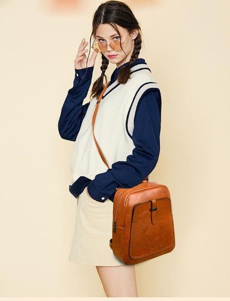2020 new retro fashion solid color pu leather student backpack fashion backpack outdoor female bag
2020 new retro fashion solid color pu leather student backpack fashion backpack outdoor female bag
