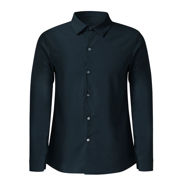 clothing men's spring shirt casual solid color single-breasted long-sleeved lapel business office multi-color oversized shirt, White;black
clothing men's spring shirt casual solid color single-breasted long-sleeved lapel business office multi-color oversized shirt, White;black