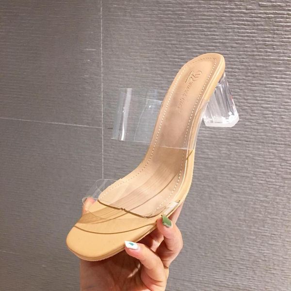 female shoes transparent slippers slides fashion women heels jelly flip flops 2019 luxury high glitter rome pu fabric hoof, Black
female shoes transparent slippers slides fashion women heels jelly flip flops 2019 luxury high glitter rome pu fabric hoof, Black