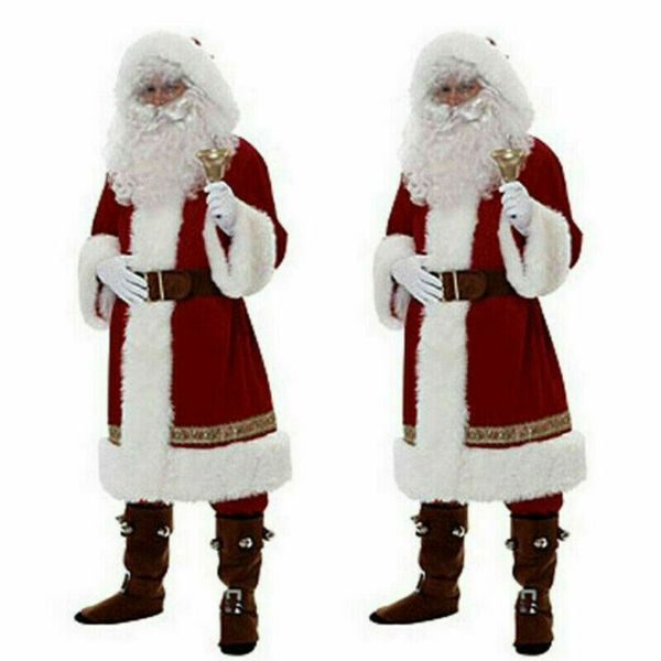santa claus suit deluxe velvet christmas costume fancy velvet dress full set men 5pcs/lot costume suit for adults hot, White
santa claus suit deluxe velvet christmas costume fancy velvet dress full set men 5pcs/lot costume suit for adults hot, White