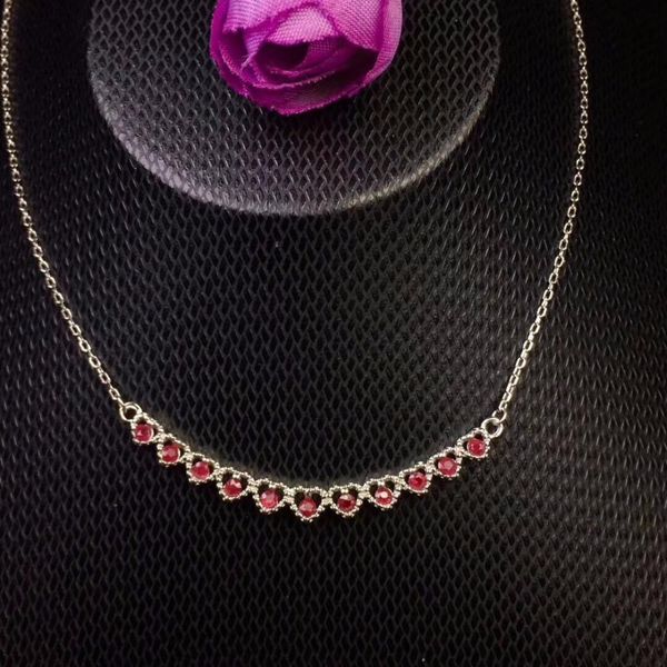 uloveido tested natural ruby chain necklace for women, 925 sterling silver jewelry, 2*2mm*11 pcs velvet box certificate fn186
uloveido tested natural ruby chain necklace for women, 925 sterling silver jewelry, 2*2mm*11 pcs velvet box certificate fn186
