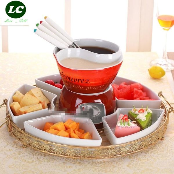 bbq tool 2grid fondue pot set ceramic chocolate cooking pot icecream chafing dish cheese ot with gold round
bbq tool 2grid fondue pot set ceramic chocolate cooking pot icecream chafing dish cheese ot with gold round