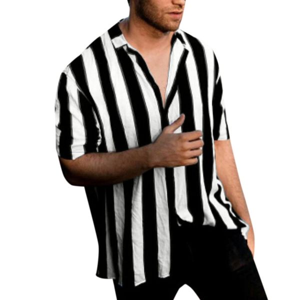 men's shirts cotton plus size baggy striped short sleeve button turn-down collar beach hawaiian shirts fashion streetwear z0507, White;black
men's shirts cotton plus size baggy striped short sleeve button turn-down collar beach hawaiian shirts fashion streetwear z0507, White;black