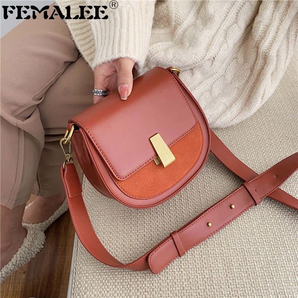scrub pu leather patchwork saddle bags for women vintage small elegant crossbody messenger bag female travel handbags and purses
scrub pu leather patchwork saddle bags for women vintage small elegant crossbody messenger bag female travel handbags and purses
