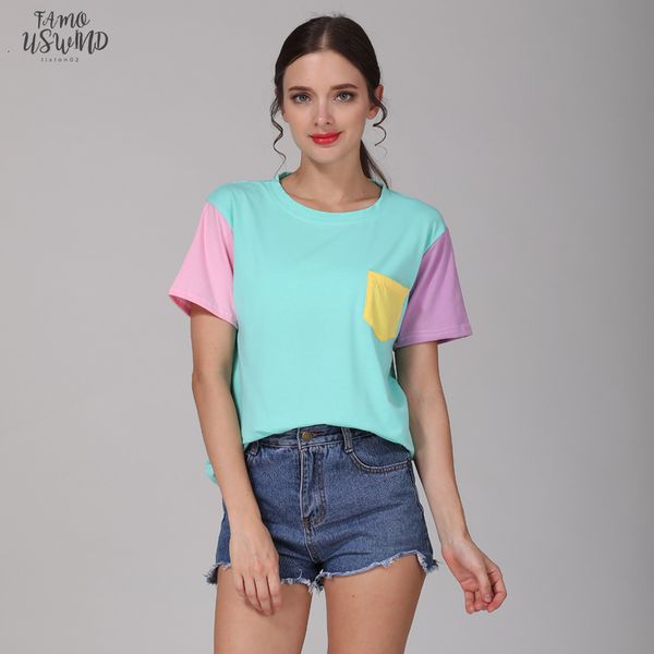 summer style fashion women harajuku patchwork t shirts kawaii casual cotton spell color patchwork tshirt drop shipping, White
summer style fashion women harajuku patchwork t shirts kawaii casual cotton spell color patchwork tshirt drop shipping, White