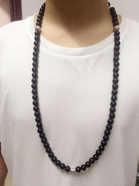 natural matte black onyx handmade necklaces 10mm beads mala necklace long necklace energy men jewelry, Silver
natural matte black onyx handmade necklaces 10mm beads mala necklace long necklace energy men jewelry, Silver