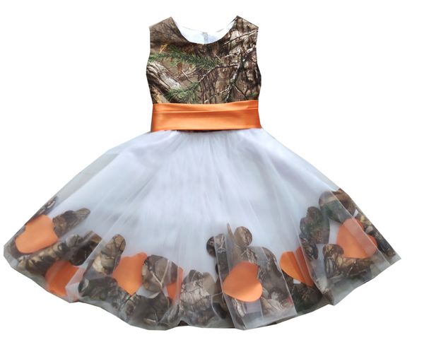 realtree camouflage flower girl dresses camo dresses for kids wedding party dress, Red;yellow 
realtree camouflage flower girl dresses camo dresses for kids wedding party dress, Red;yellow