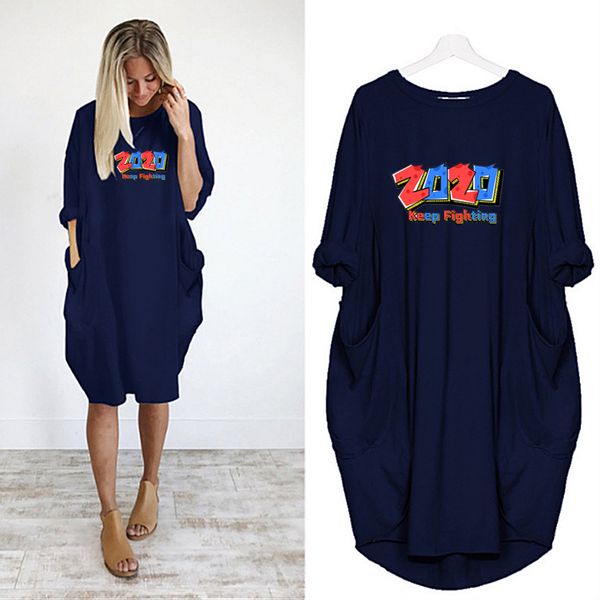 2020 fashion letter printed dresses for women casual long sleeve shirts dress with pockets womens streetwear size s-5xl, Black;gray
2020 fashion letter printed dresses for women casual long sleeve shirts dress with pockets womens streetwear size s-5xl, Black;gray