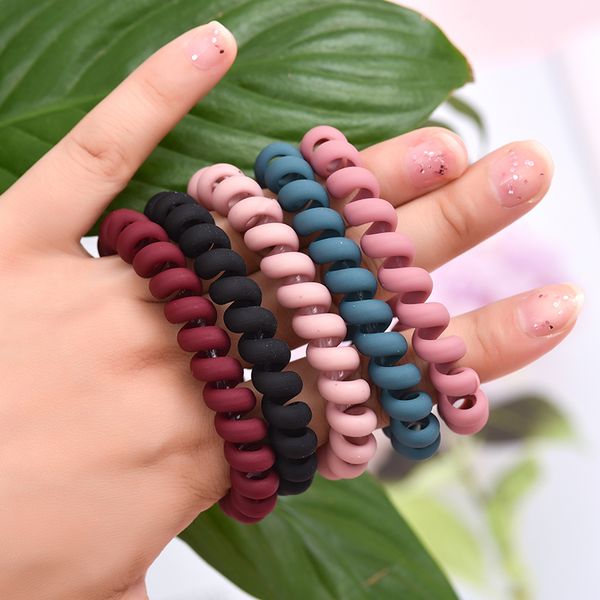 1pcs frosted colored telephone wire elastic hair bands for girls headwear ponytail holder rubber bands women hair accesso
1pcs frosted colored telephone wire elastic hair bands for girls headwear ponytail holder rubber bands women hair accesso