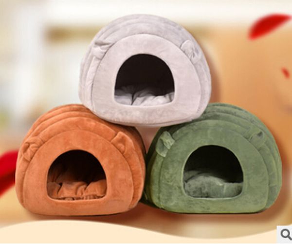 dog kennel semi-enclosed creative pet house dog cat winter warm sleeping bed puppy teddy removable mat