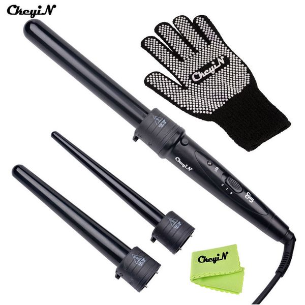 3 in 1 hair curling machine cone +cylindrical replacement curling wand electric ceramic hair curlers rollers diy hair style iron 
3 in 1 hair curling machine cone +cylindrical replacement curling wand electric ceramic hair curlers rollers diy hair style iron