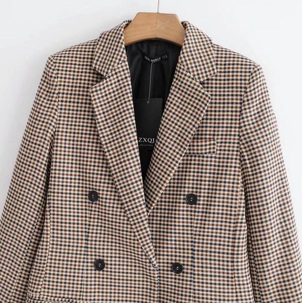 fashion-euro-american style autumn new retro single-row button temperament long sleeve lattice women's shoulder-padded suit suit neck c, Black;brown
fashion-euro-american style autumn new retro single-row button temperament long sleeve lattice women's shoulder-padded suit suit neck c, Black;brown