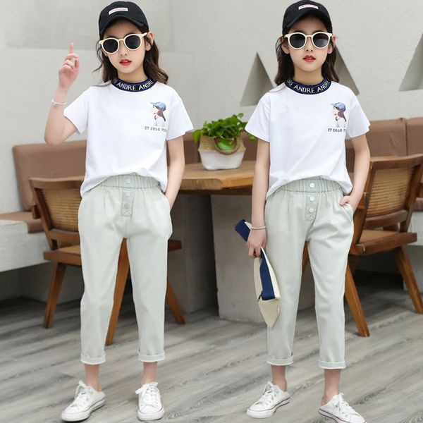 children clothing 2020 new fashion summer kids girls clothes casual t-shirt+pants 2pc outfit sports suit for girls clothing sets, White
children clothing 2020 new fashion summer kids girls clothes casual t-shirt+pants 2pc outfit sports suit for girls clothing sets, White