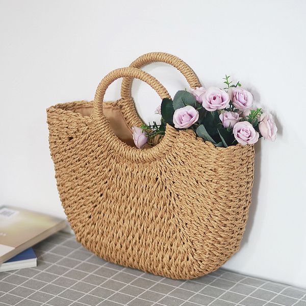summer handmade bags for women beach weaving ladies straw bag wrapped beach bag moon shaped handle handbags totes
summer handmade bags for women beach weaving ladies straw bag wrapped beach bag moon shaped handle handbags totes
