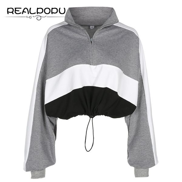 women's hoodies & sweatshirts realpopu long-sleeved pullovers deep v neck drawstring loose cropped patchwork sweatshirt women kawaii ov, Black
women's hoodies & sweatshirts realpopu long-sleeved pullovers deep v neck drawstring loose cropped patchwork sweatshirt women kawaii ov, Black