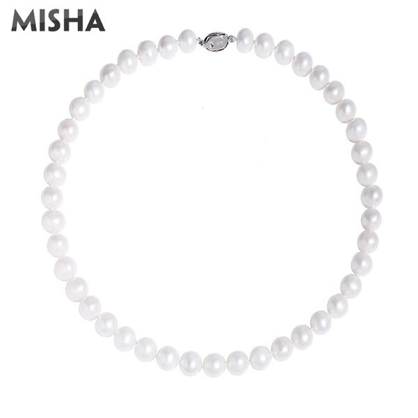 misha pearl necklace women ladies natural pearl necklace white/gray wedding birthday gifts 2361, Silver
misha pearl necklace women ladies natural pearl necklace white/gray wedding birthday gifts 2361, Silver