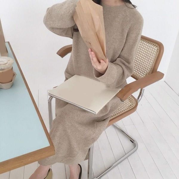 autumn winter korean women long knit dress loose batwing sleeve thick dress o-neck casual big size pullover sweater
autumn winter korean women long knit dress loose batwing sleeve thick dress o-neck casual big size pullover sweater