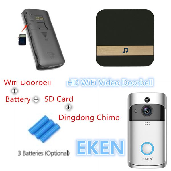 EKEN V5 Smart Video Intercom Video Door Phone Door Bell WIFI Doorbell Camera For Home IR Alarm Wireless Security Camera
EKEN V5 Smart Video Intercom Video Door Phone Door Bell WIFI Doorbell Camera For Home IR Alarm Wireless Security Camera