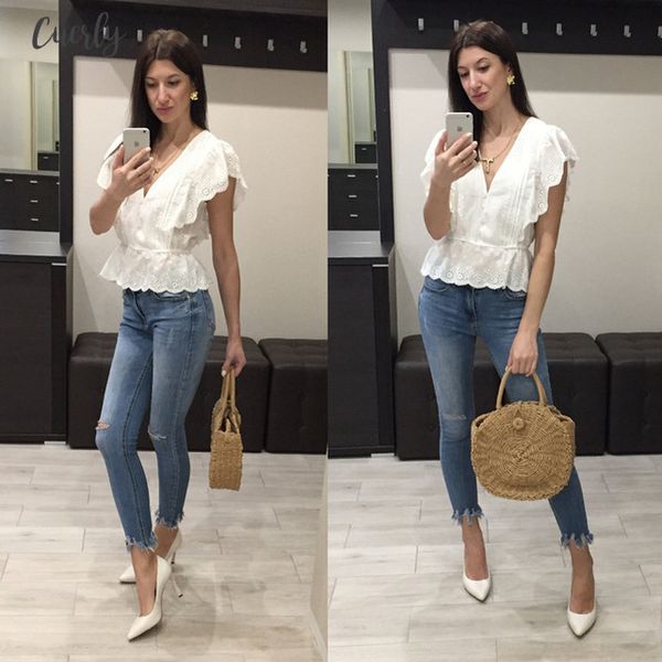 causal white embroidery lace hollow out blouse shirt women ruffles woman blouse female elastic waist cotton
causal white embroidery lace hollow out blouse shirt women ruffles woman blouse female elastic waist cotton