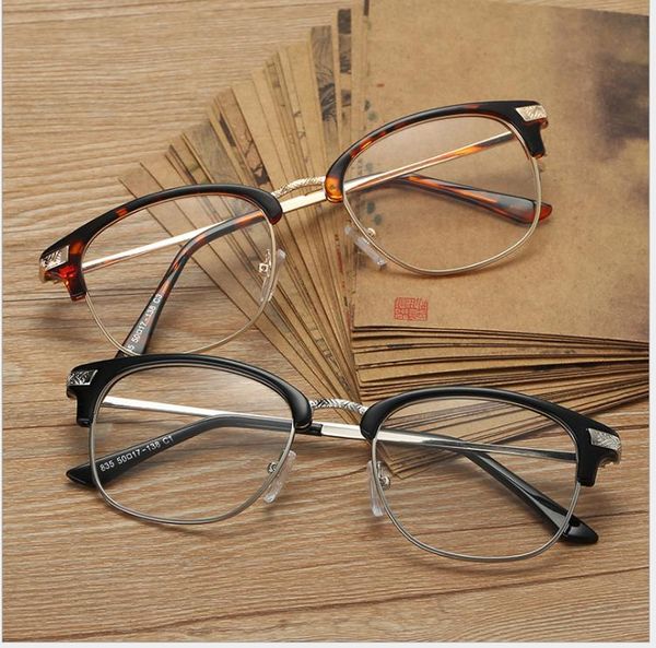 metal half frame flat mirror korean version of eyebrow square optical glasses frame retro glasses frame, White;black
metal half frame flat mirror korean version of eyebrow square optical glasses frame retro glasses frame, White;black