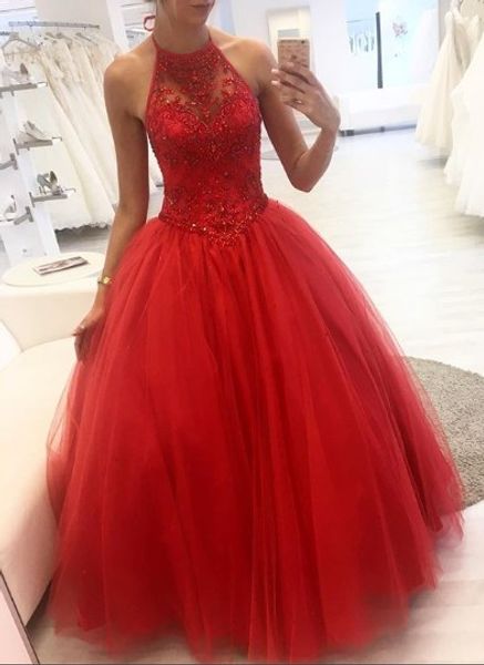 red ball gown prom dress evening gowns sheer neck tulle crystal bling beaded ruched hollow back quinceanera party dress plus size, Black
red ball gown prom dress evening gowns sheer neck tulle crystal bling beaded ruched hollow back quinceanera party dress plus size, Black