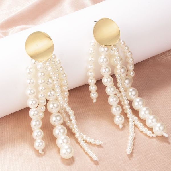 new simulated pearl earrings for women classic statement ball long earrings fashion jewelry, Silver
new simulated pearl earrings for women classic statement ball long earrings fashion jewelry, Silver
