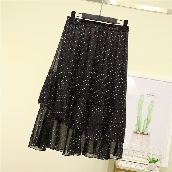 2020 summer fashion popular cool wild black double-layer fishtail half-length polka dot skirt 993
2020 summer fashion popular cool wild black double-layer fishtail half-length polka dot skirt 993