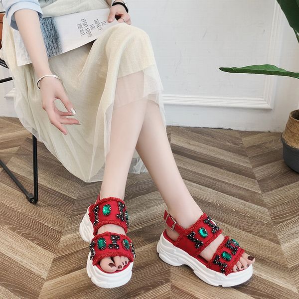 big rhinestone wedge platform sandals women casual open toe sport sandals summer shoes women thick sole 2020, Black
big rhinestone wedge platform sandals women casual open toe sport sandals summer shoes women thick sole 2020, Black