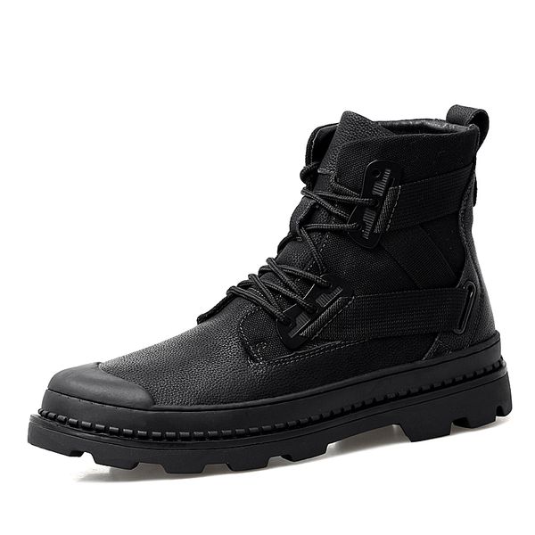 mens boots autumn genuine leather ankle boots men casual quality rubber lace-up winter plush warm martin boots 38-45, Black
mens boots autumn genuine leather ankle boots men casual quality rubber lace-up winter plush warm martin boots 38-45, Black