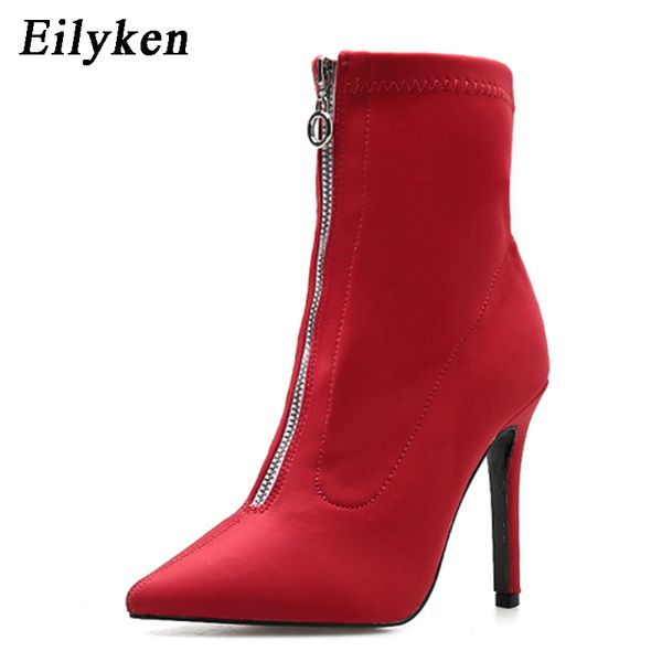 eilyken 2018 fashion runway stretch fabric sock boots pointy toe boots heel high 10cm shoes zipper woman ankle boot, Black
eilyken 2018 fashion runway stretch fabric sock boots pointy toe boots heel high 10cm shoes zipper woman ankle boot, Black