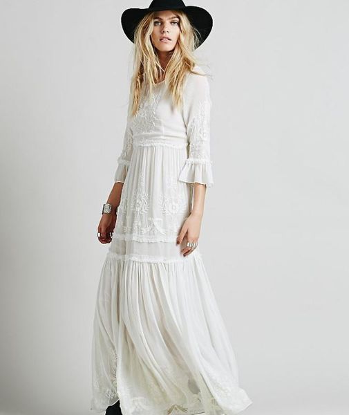 casual dresses 2021 bohemia embroidery maxi dress women's white ruffles elegant sweet long loose fashion party, Black;gray
casual dresses 2021 bohemia embroidery maxi dress women's white ruffles elegant sweet long loose fashion party, Black;gray