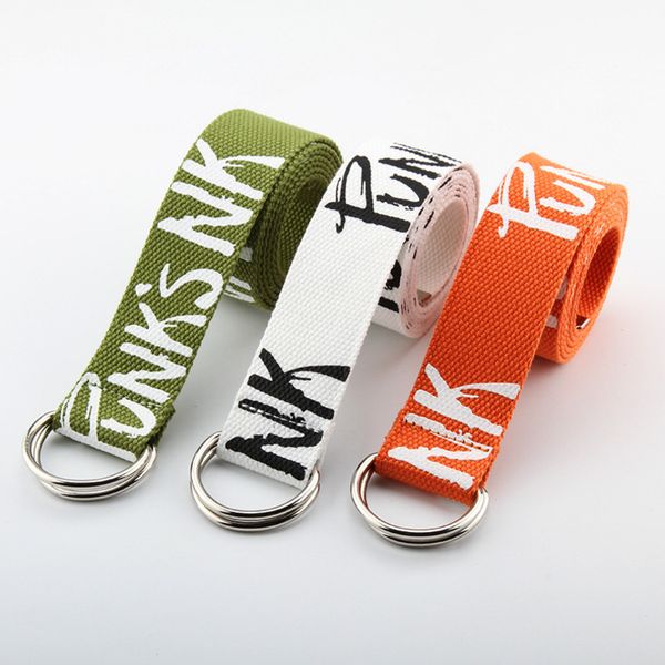 waistband student double buckle casual d ring fashion adjustable for jeans long letters printed canvas belt, Black;brown
waistband student double buckle casual d ring fashion adjustable for jeans long letters printed canvas belt, Black;brown