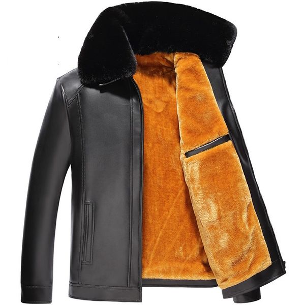fashion zipper pu leather jacket winter faux leather men's black jacket elderly clothes men fluffy thick warm casual coat male
fashion zipper pu leather jacket winter faux leather men's black jacket elderly clothes men fluffy thick warm casual coat male