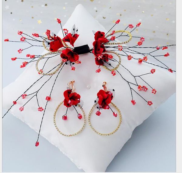red hair ornament ear ornament set fairy hair ornament toast dresses and marriage ornaments, Slivery;golden
red hair ornament ear ornament set fairy hair ornament toast dresses and marriage ornaments, Slivery;golden