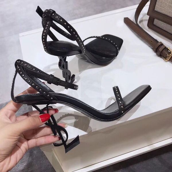 new brand sandals woman summer rivet buckle strap designer sandals high heeled shoes open toe fashion thin heels, Black
new brand sandals woman summer rivet buckle strap designer sandals high heeled shoes open toe fashion thin heels, Black